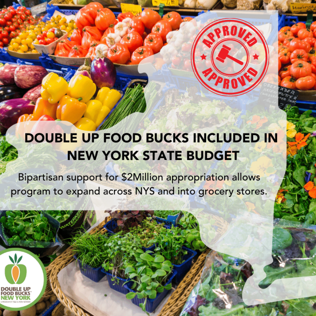 Double Up Food Bucks NY Included in 2023 NYS Budget
